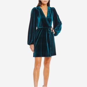 Gianni Bini Velvet Wrap Dress